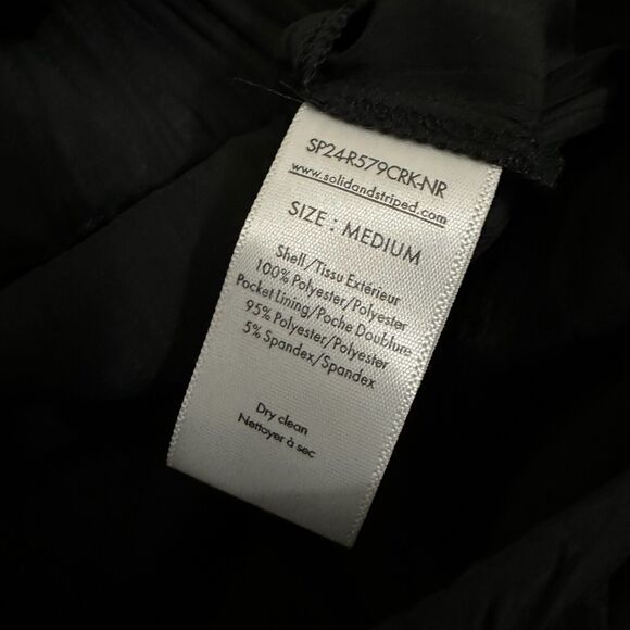 SOLID & STRIPED Milly Pants Black Elastic Waist High Rise Wide Leg NWOT - Picture 11 of 14